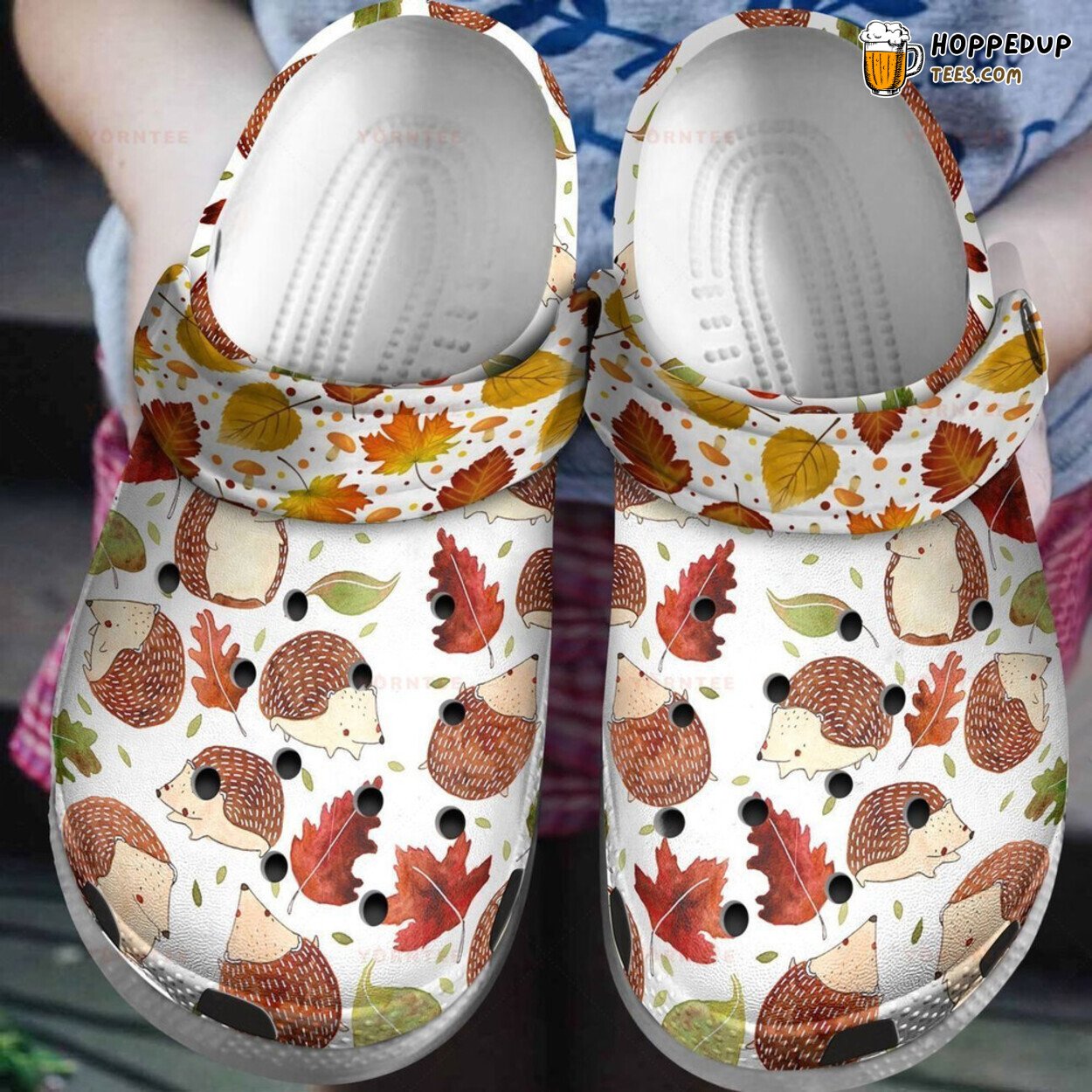 Hedgehog Autumn Is Here Theme Rubber Clog Shoes Comfortable Lover Gift