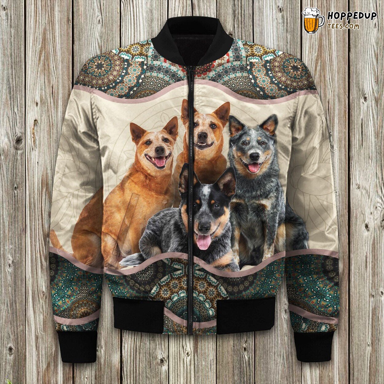 Heeler Boho Pattern Bomber Jacket