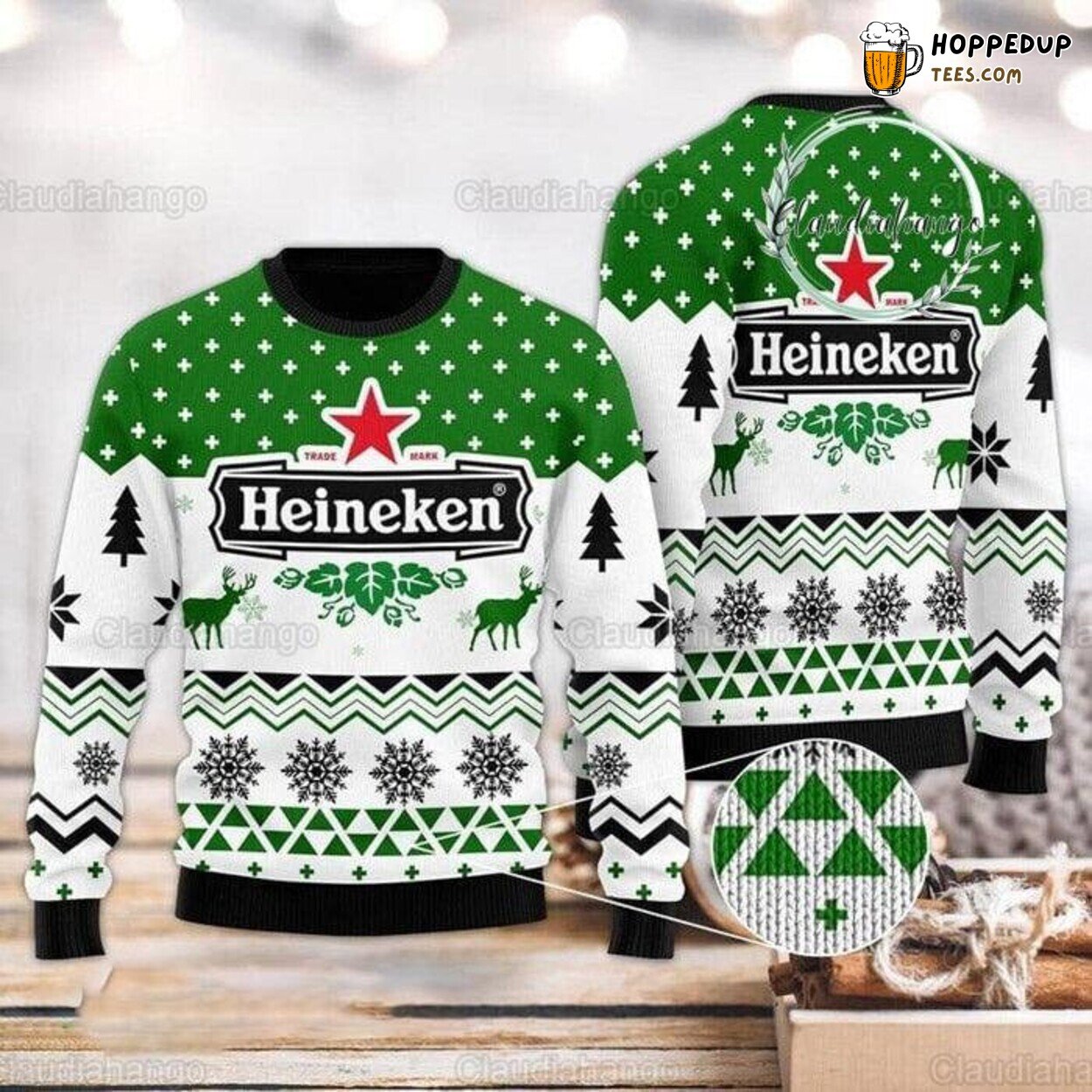 Heineken Beer Ugly Christmas Sweater Festive Gift For Beer Lovers