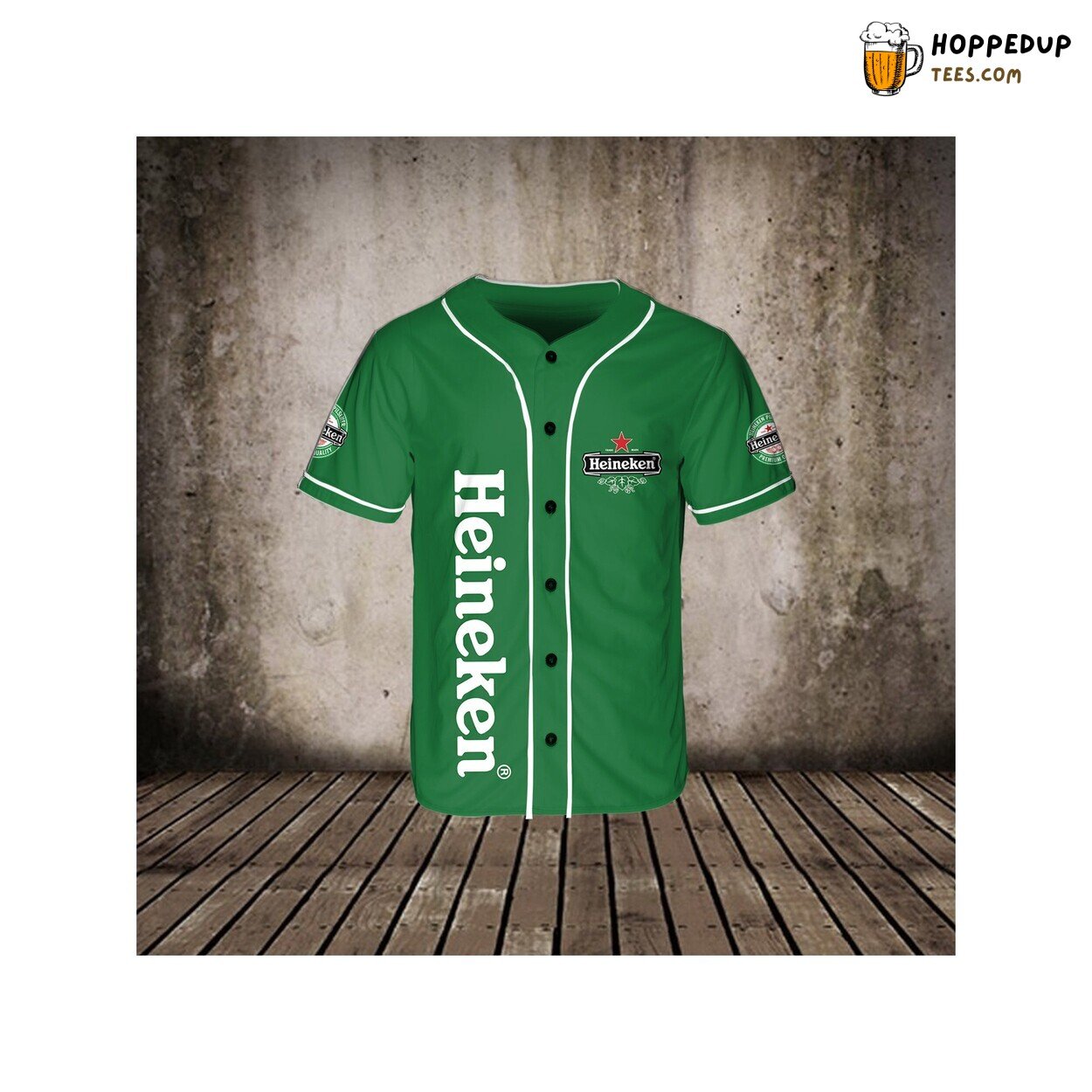 Heineken Fireball Whisky 3D Baseball Jersey Ultimate Drinkers Tee