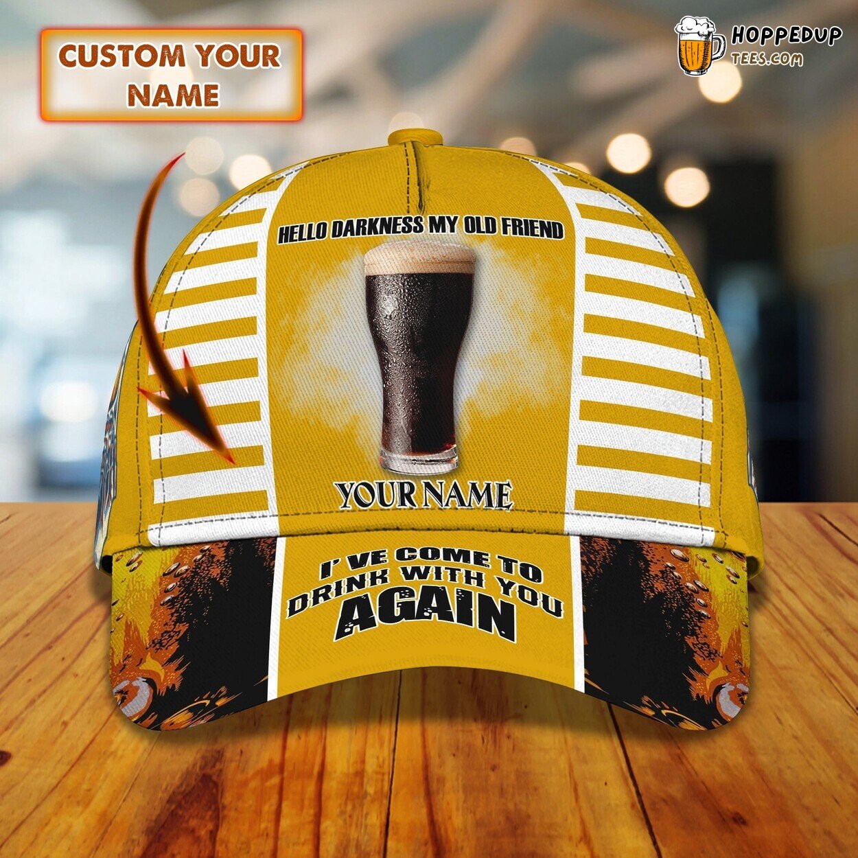 Hello Darkness 3D Classic Cap Personalized Name Design Unique Premium Style