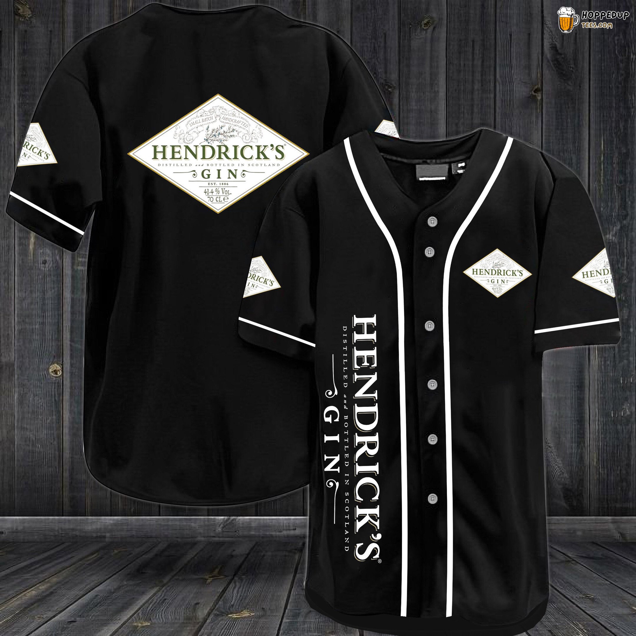 Hendrick’s Gin Baseball Jersey Black Unisex Jersey Shirt
