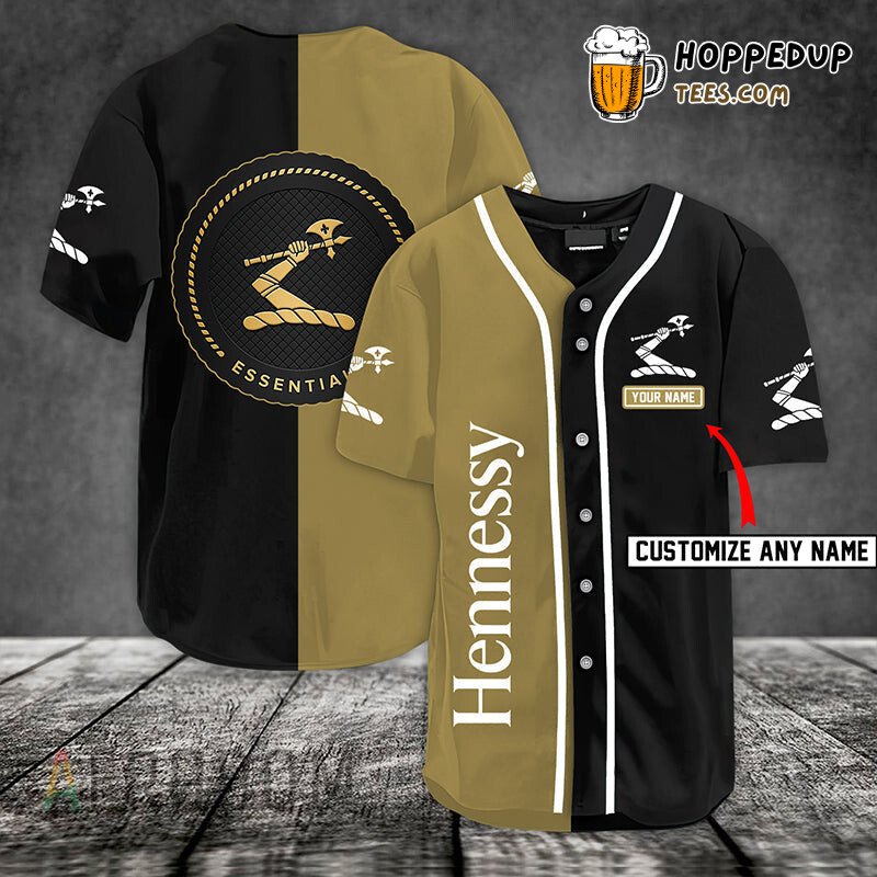 Hennessy Themed Unique Baseball Jersey Personalized Distinctive Design