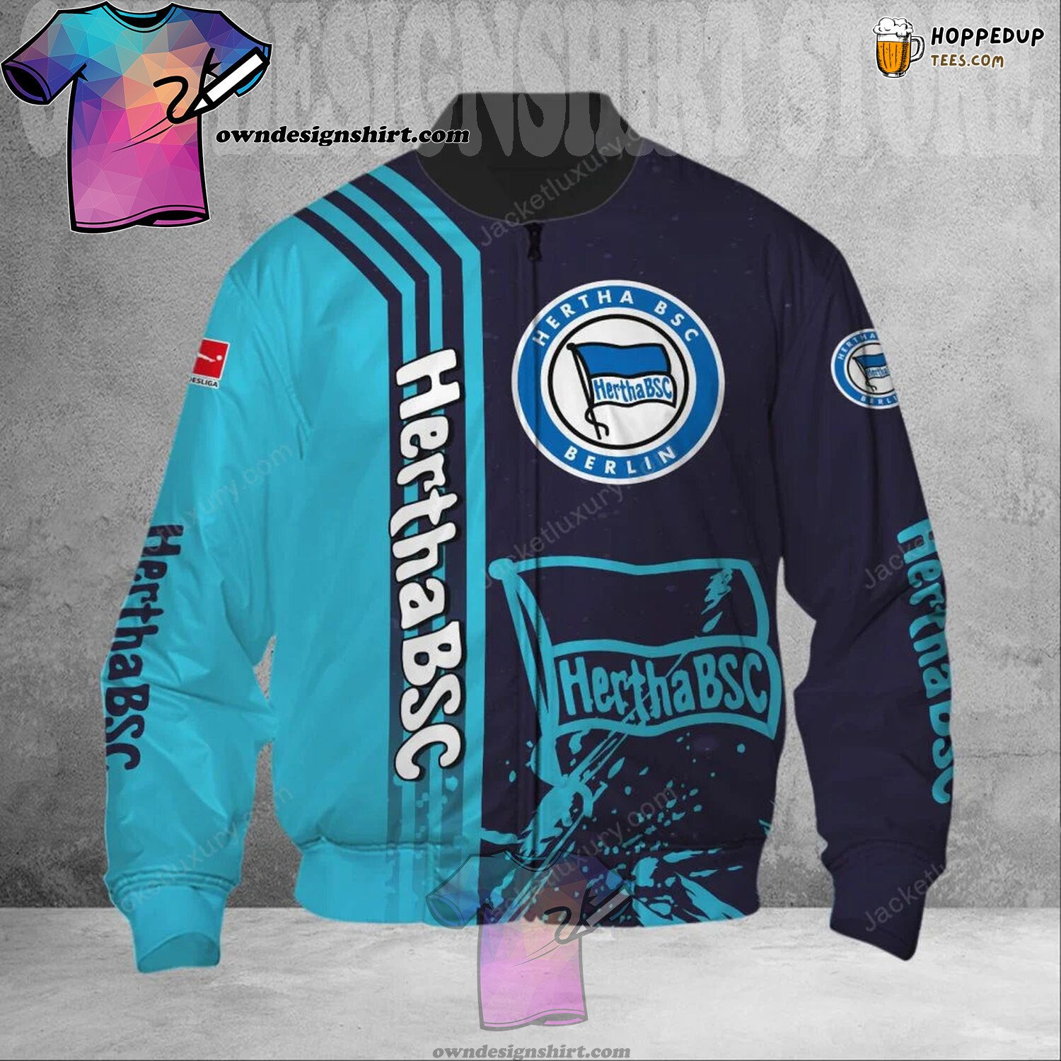 Hertha BSC UEFA Soccer Custom Tailored Bomber Jacket Football