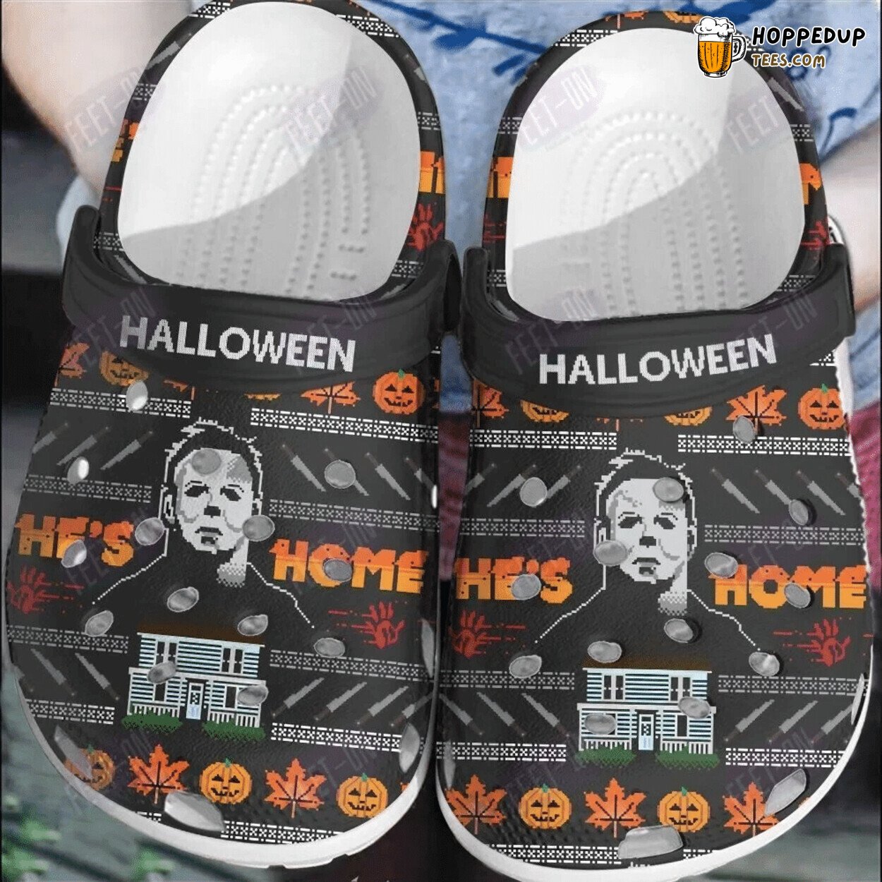 Hes Home Michael Myers Horror Movie Halloween Classic Clogs