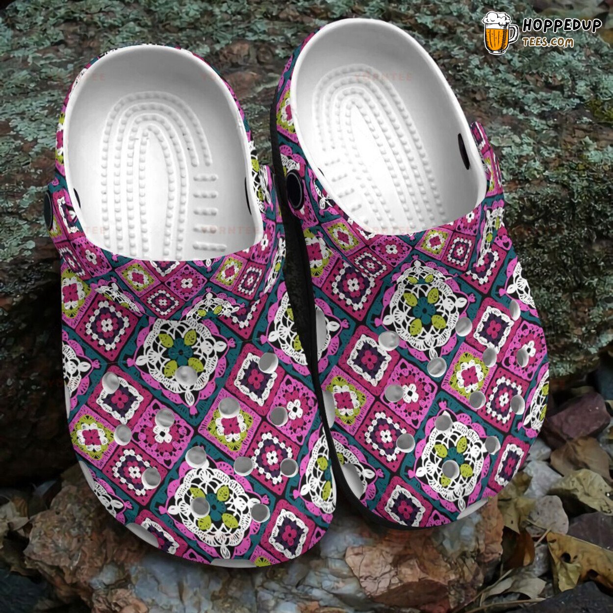 Het Pattern Mandala Lover Gift Comfortable Unique Rubber Clog Shoes