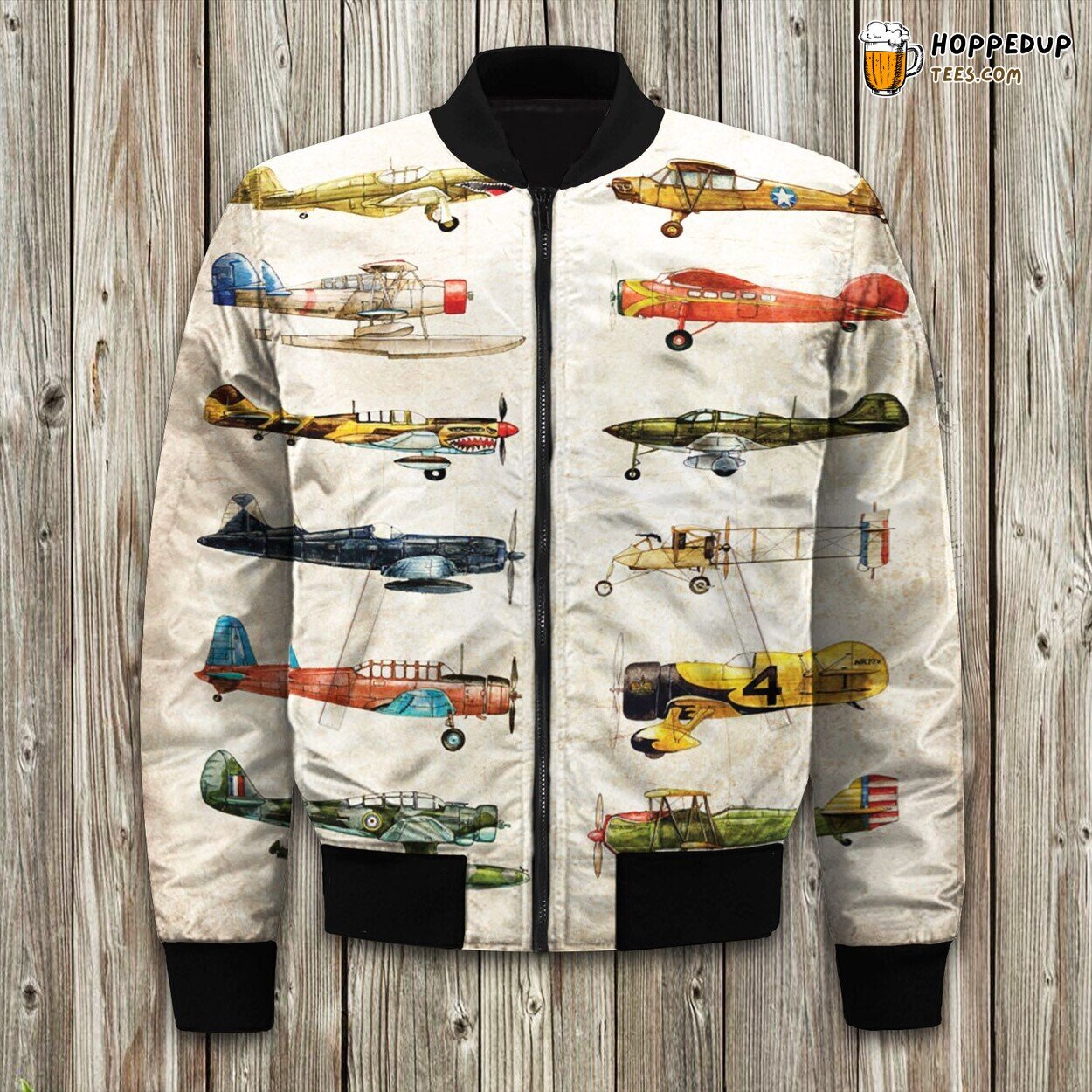 High Flying Airplane Winter Bomber Jacket Stylish Warm Comfort Fit