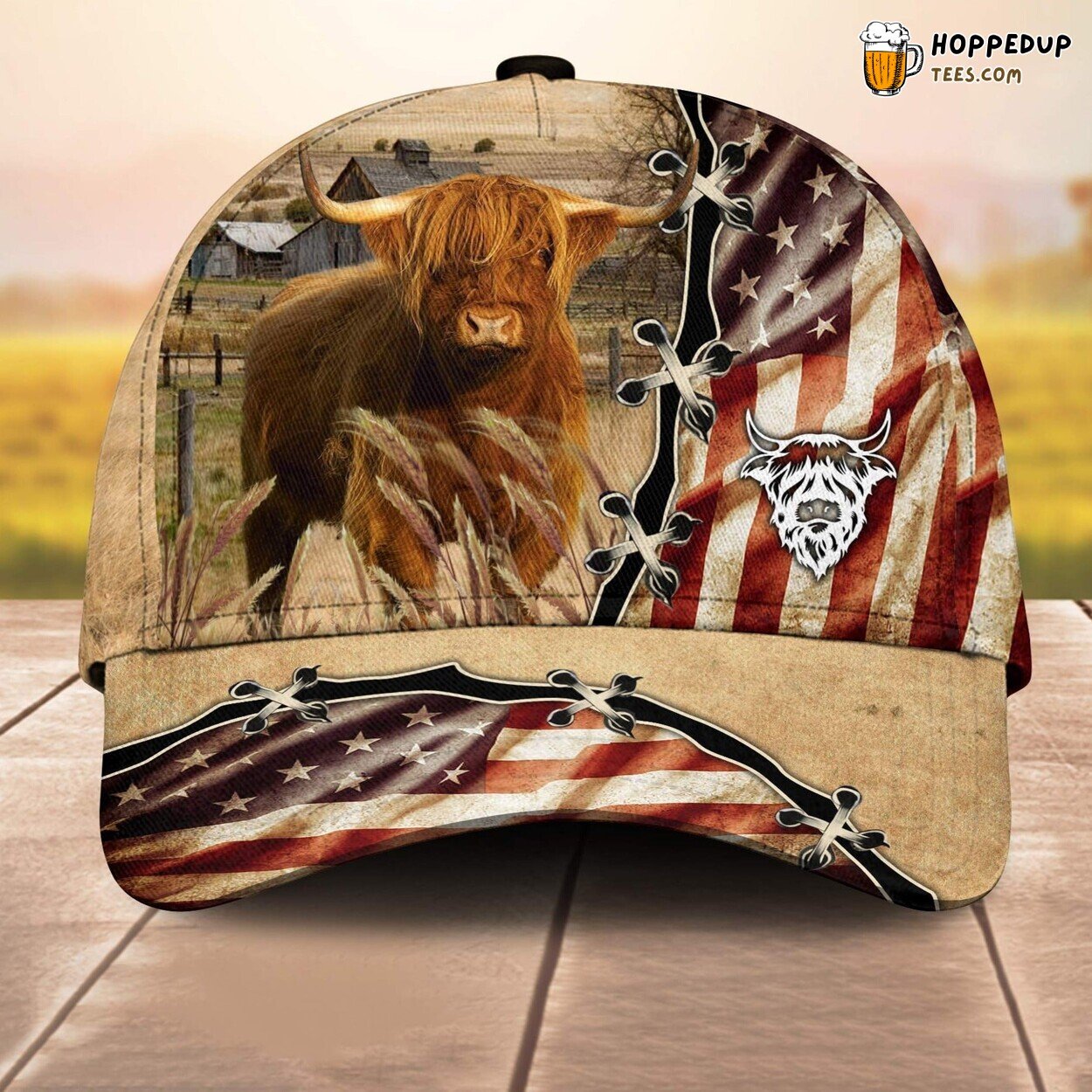 Highland Cale Flag Custom Retro 3D All Over Print Baseball Cap Farm Lovers
