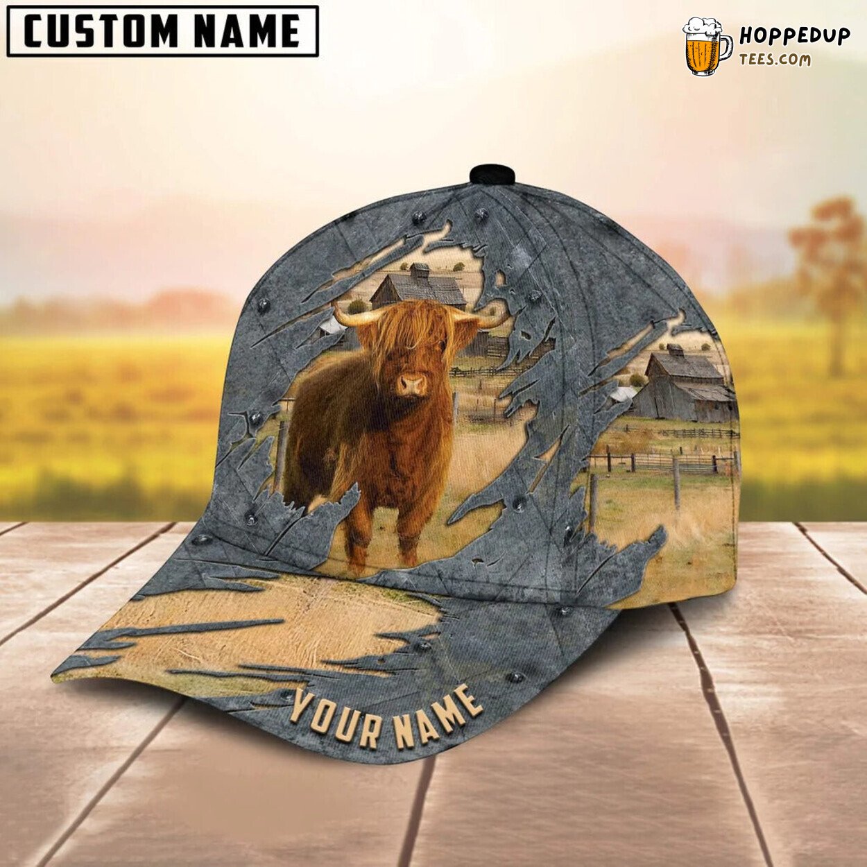 Highland Cap Custom Farm Baseball Hat Ideal Farmer Wear Unique Gift Style