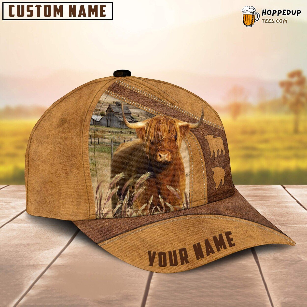 Highland Cattle Personalized Farm Baseball Cap Devoted Farmer Lover