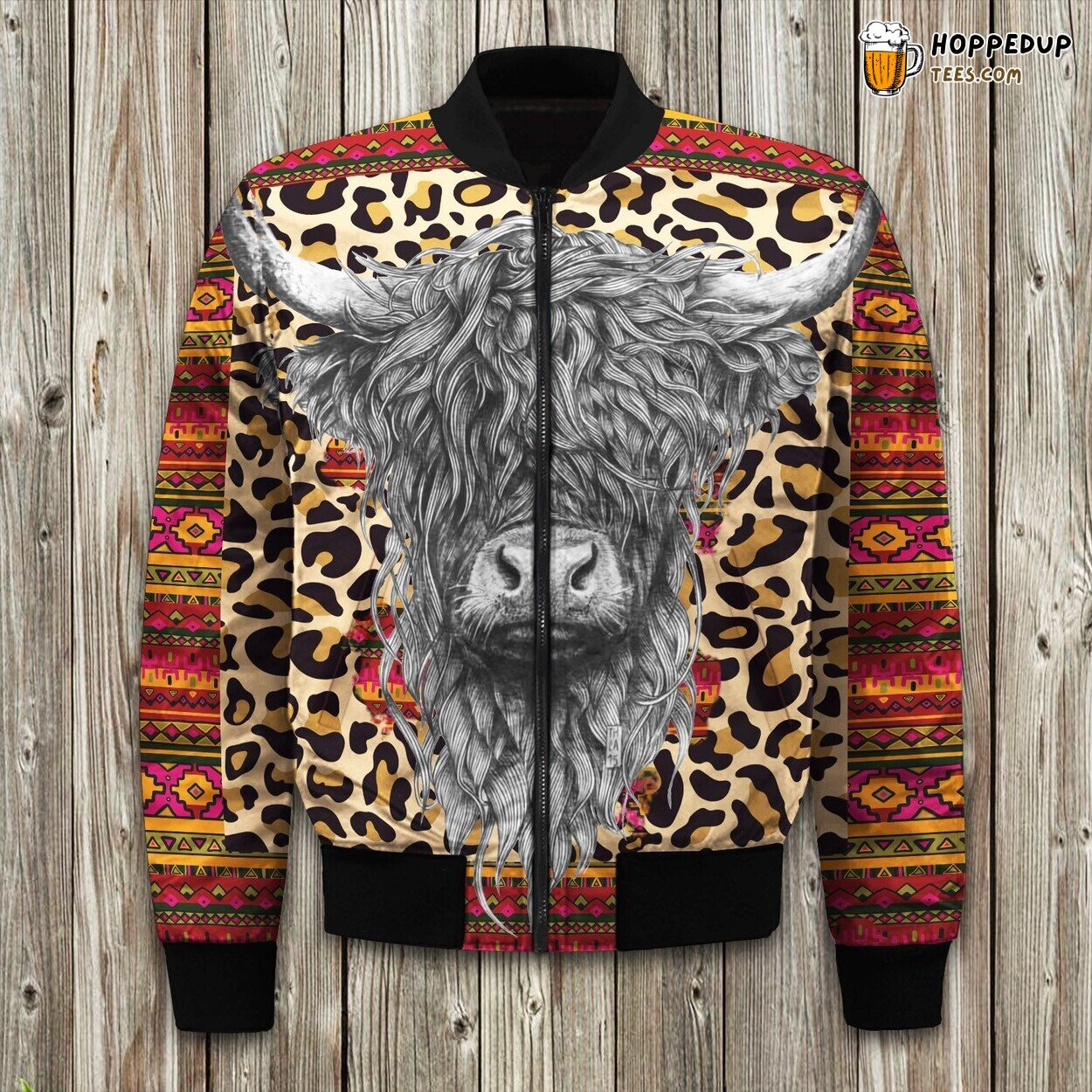 Highland Cow Magnificence Winter Bomber Jacket Premium Padded Warmth Comfort