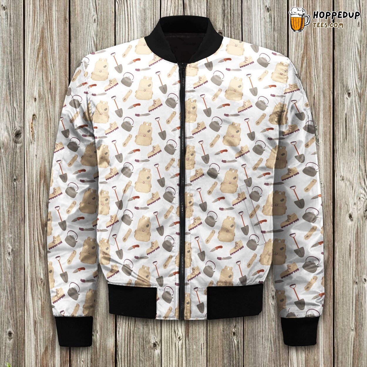 Hiking And Camping Iteams Pastel Bomber Jacket