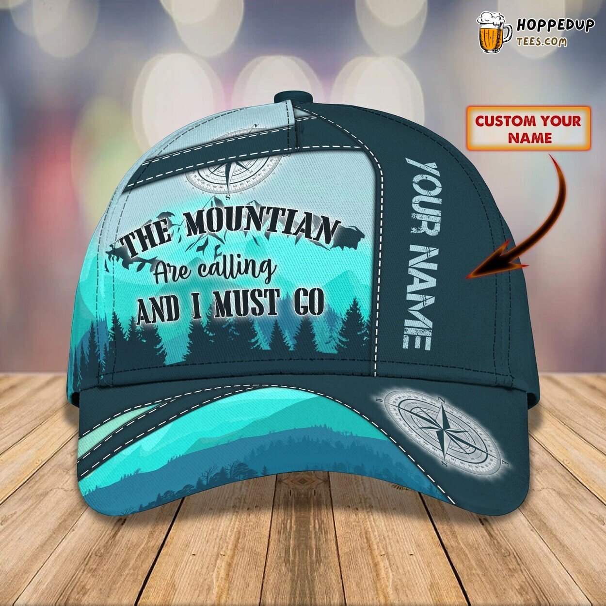 Hiking Girl Theme 3D Classic Cap Personalized Name Elegant Premium Styling