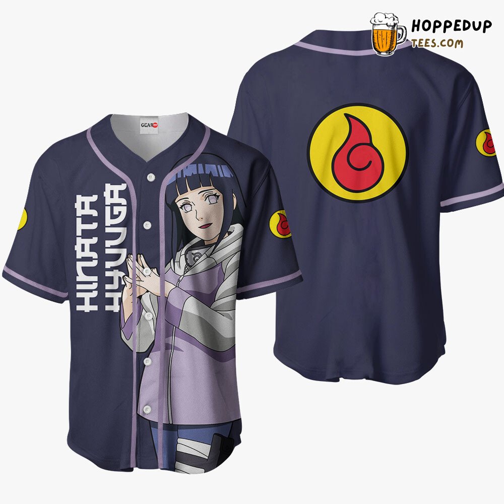 Hinata Hyuuga Unique Anime Collection Design Baseball Jersey Distinctive