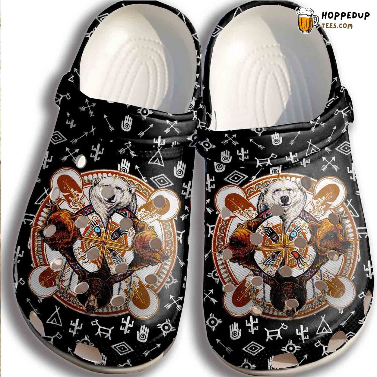 Hippie Bear Croc Men Women Bear Theme Crocbland Clog Gifts