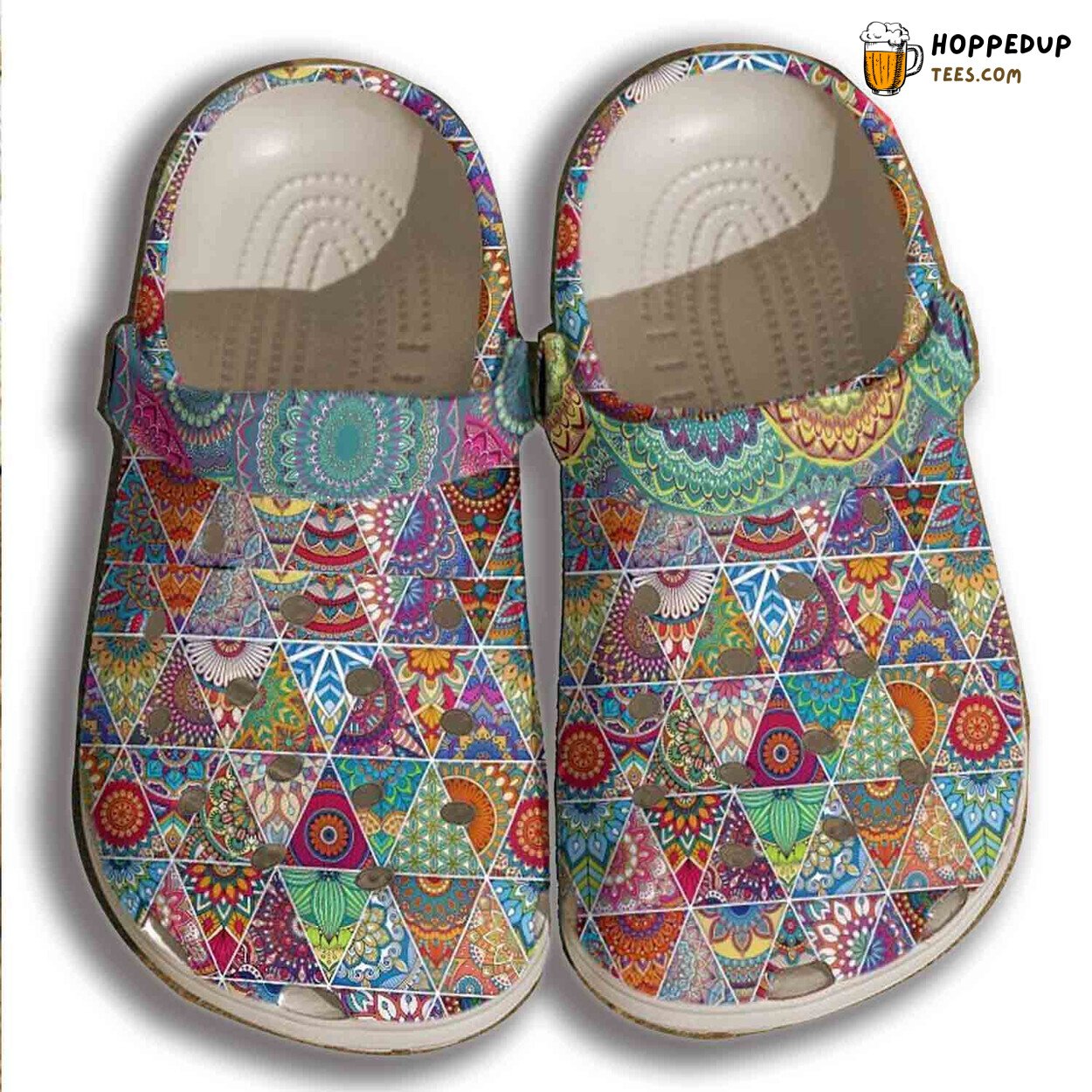 Hippie Bohemian Pattern Croc Shoes Free Flower Gifts Mother Day