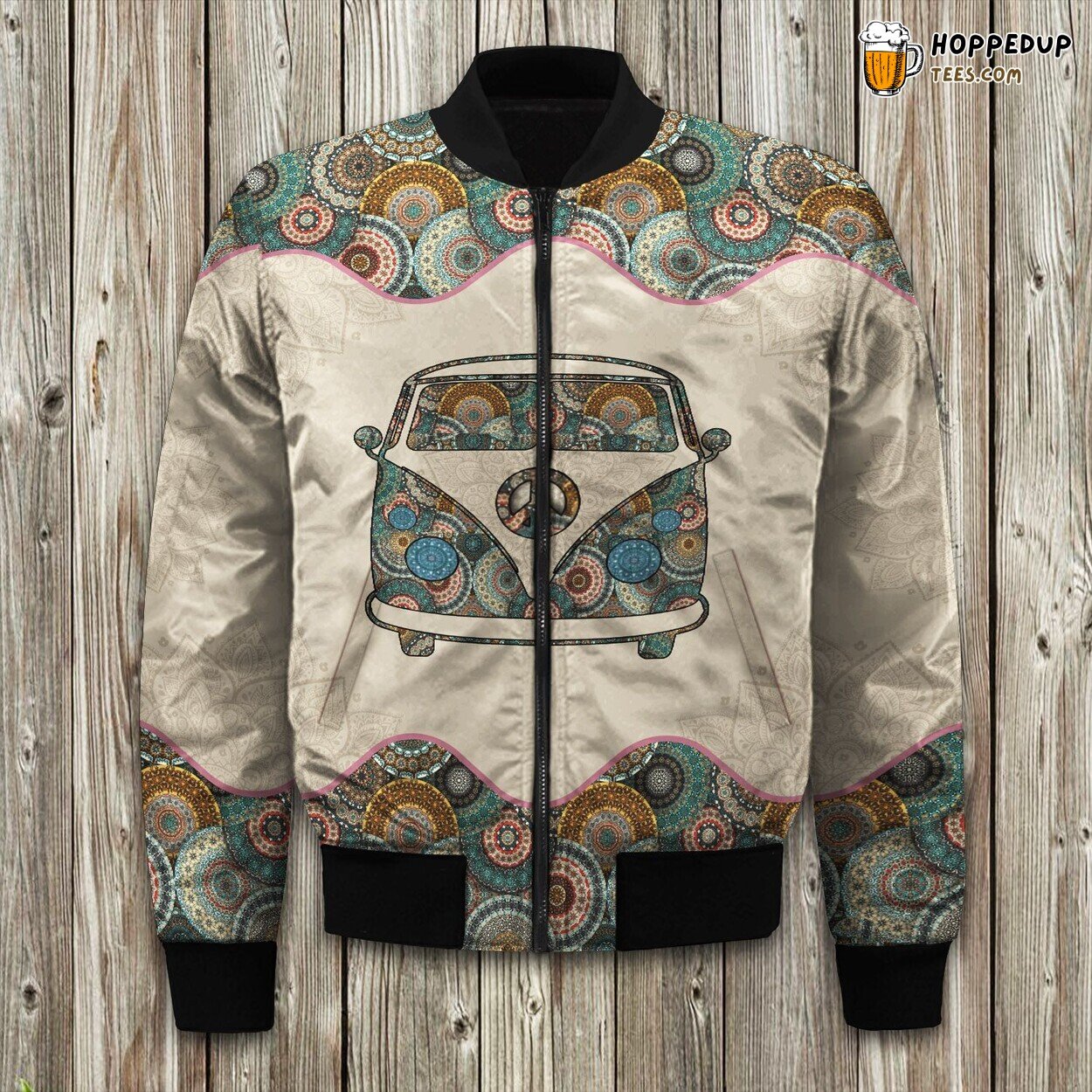 Hippie Bus Mandala Unique Bomber Jacket