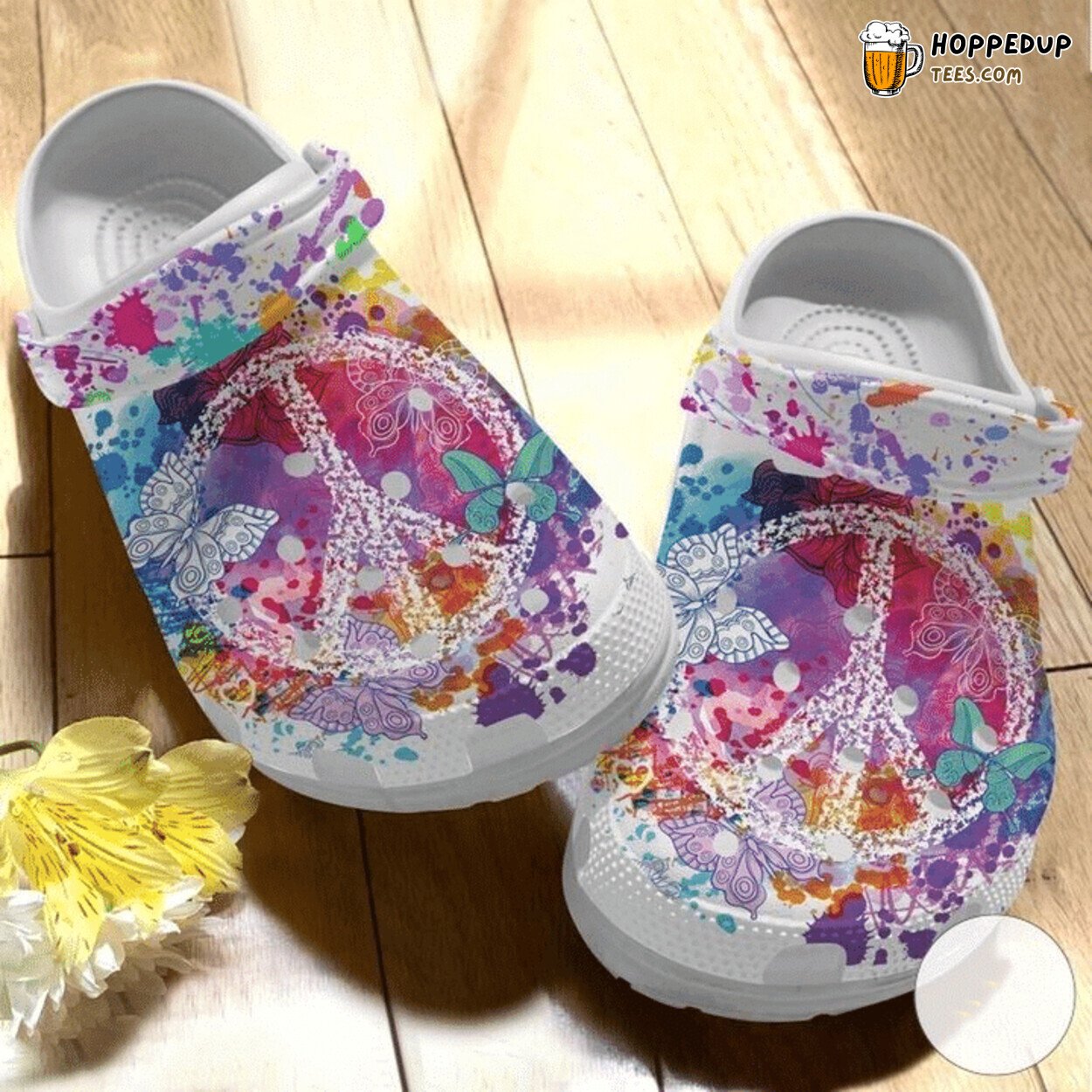 Hippie Butterfly Watercolor Lover Gift Comfortable Rubber Clogs Shoes