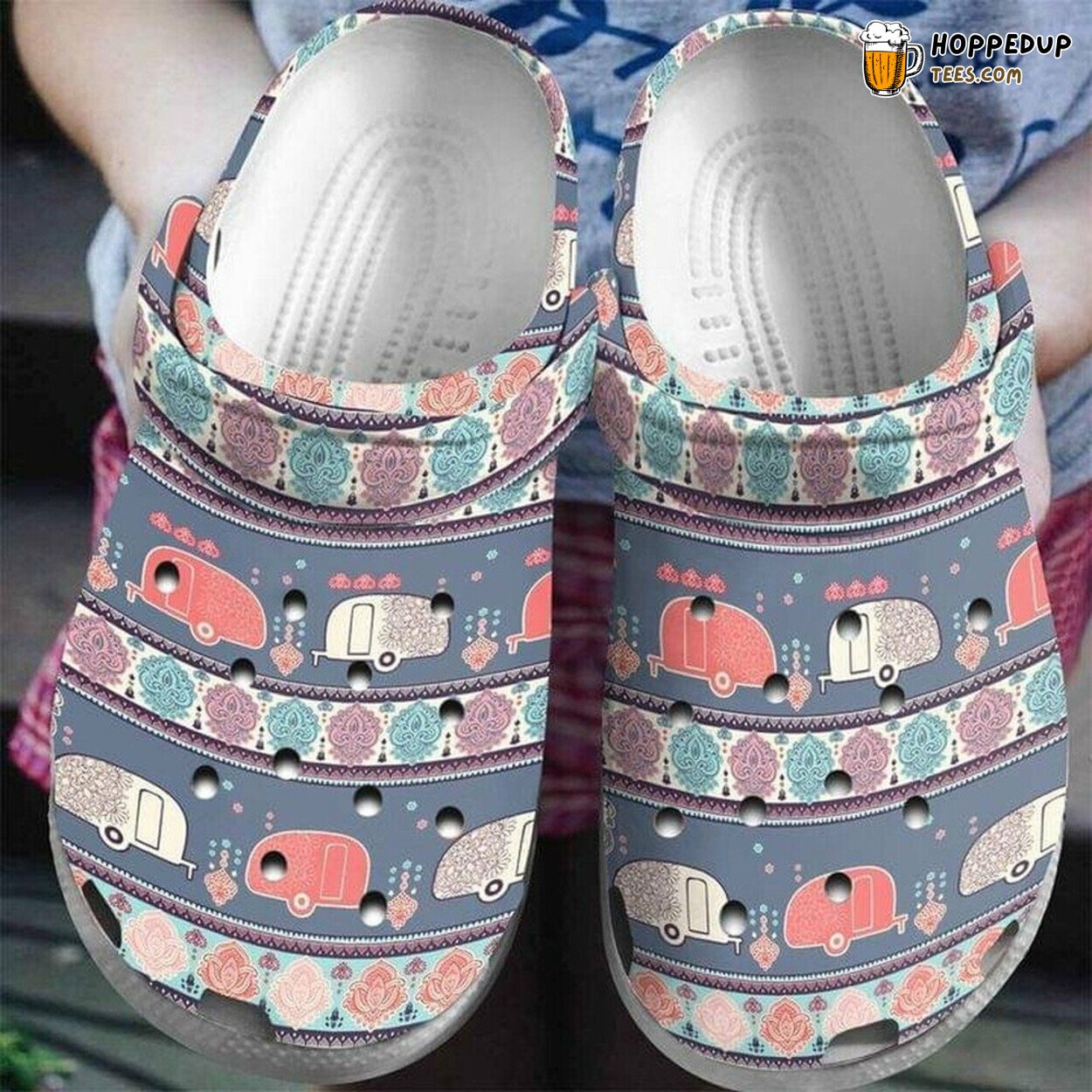 Hippie Camper 102 Inspired Rubber Clog Shoes Comfy Hippie Footwear