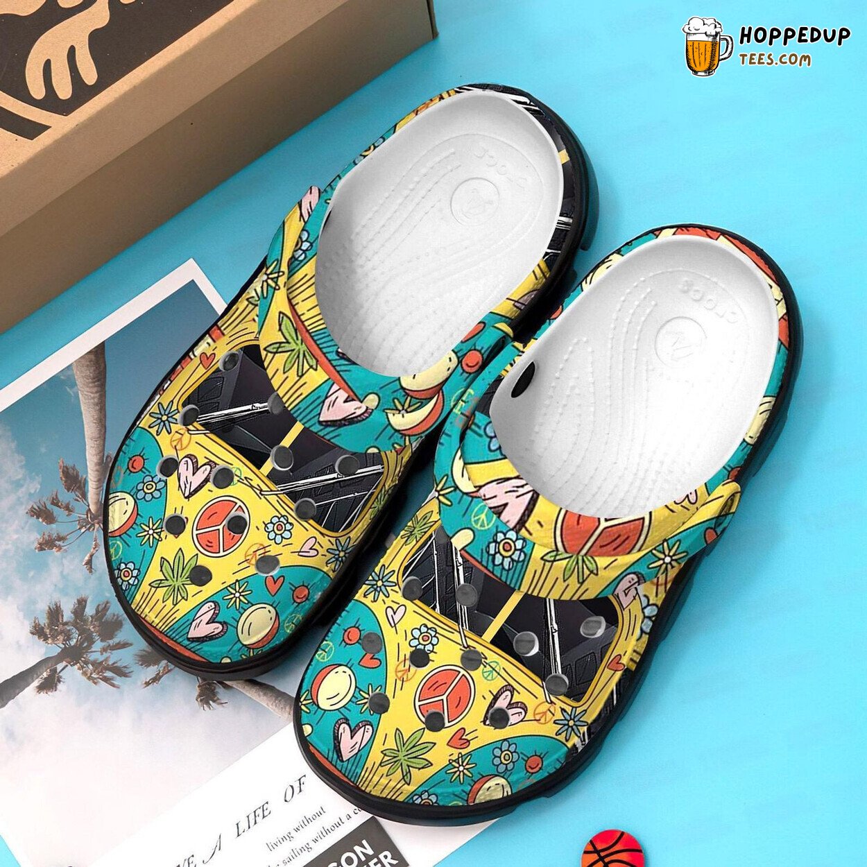 Hippie Car Don’t Worry Be Happie Crocbland Clog Comfortable Gifts