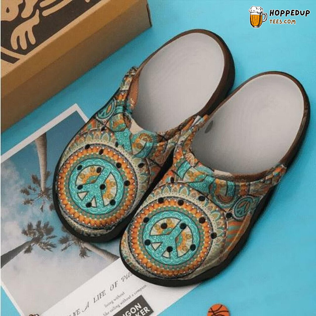 Hippie Happy Peace Personalized 202 Gift Comfortable Rubber Clogs