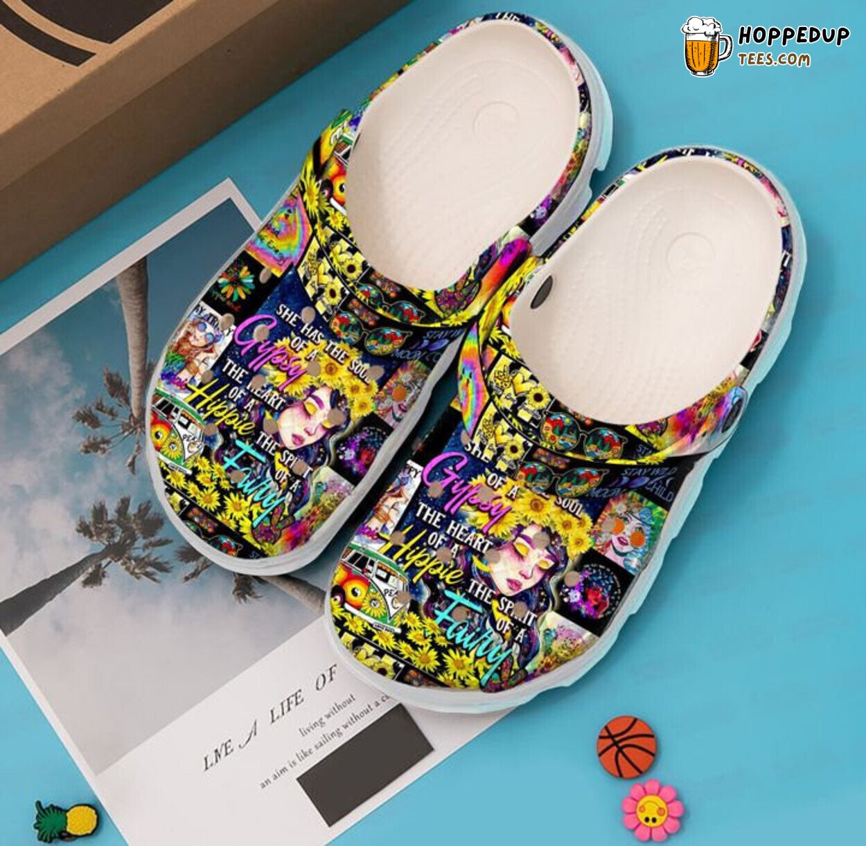 Hippie Hippie Girl Themed Comfortable Clog Shoes for Free Spirits Fashion