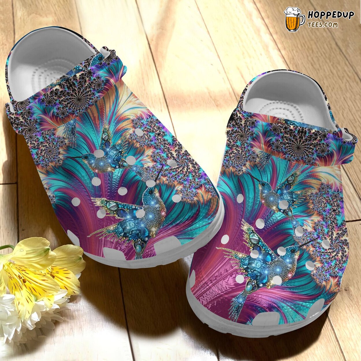 Hippie Hummingbird Custom Birthday Gift Shoes Women Girls Unique