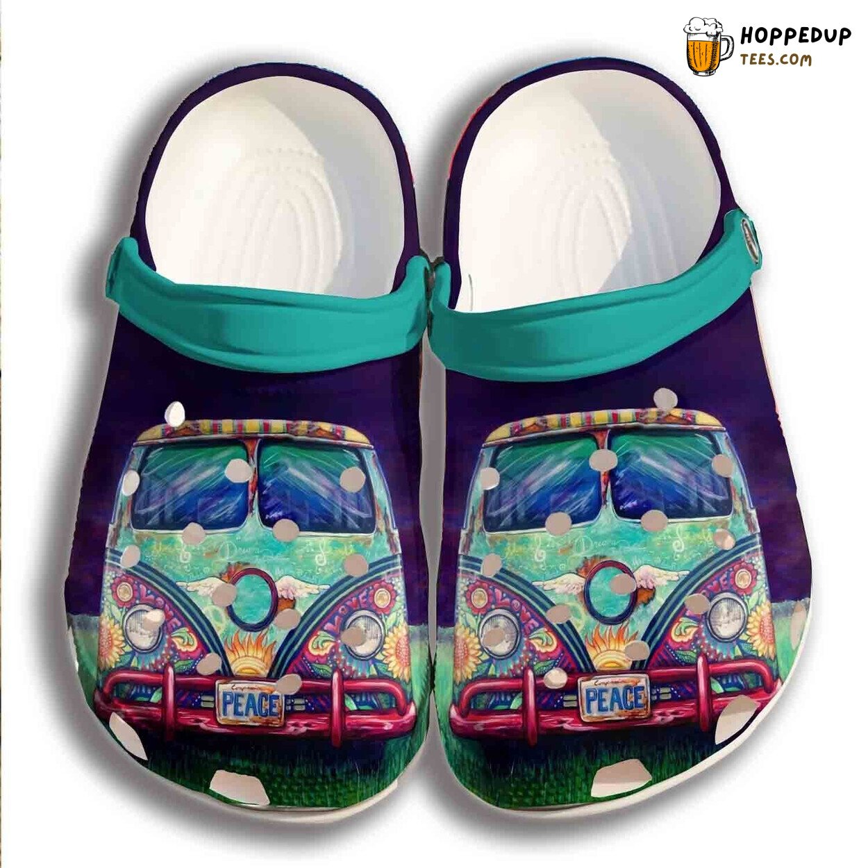 Hippie Peace Car Clogs Bus Peace Shoes Son Daughter Special Gifts