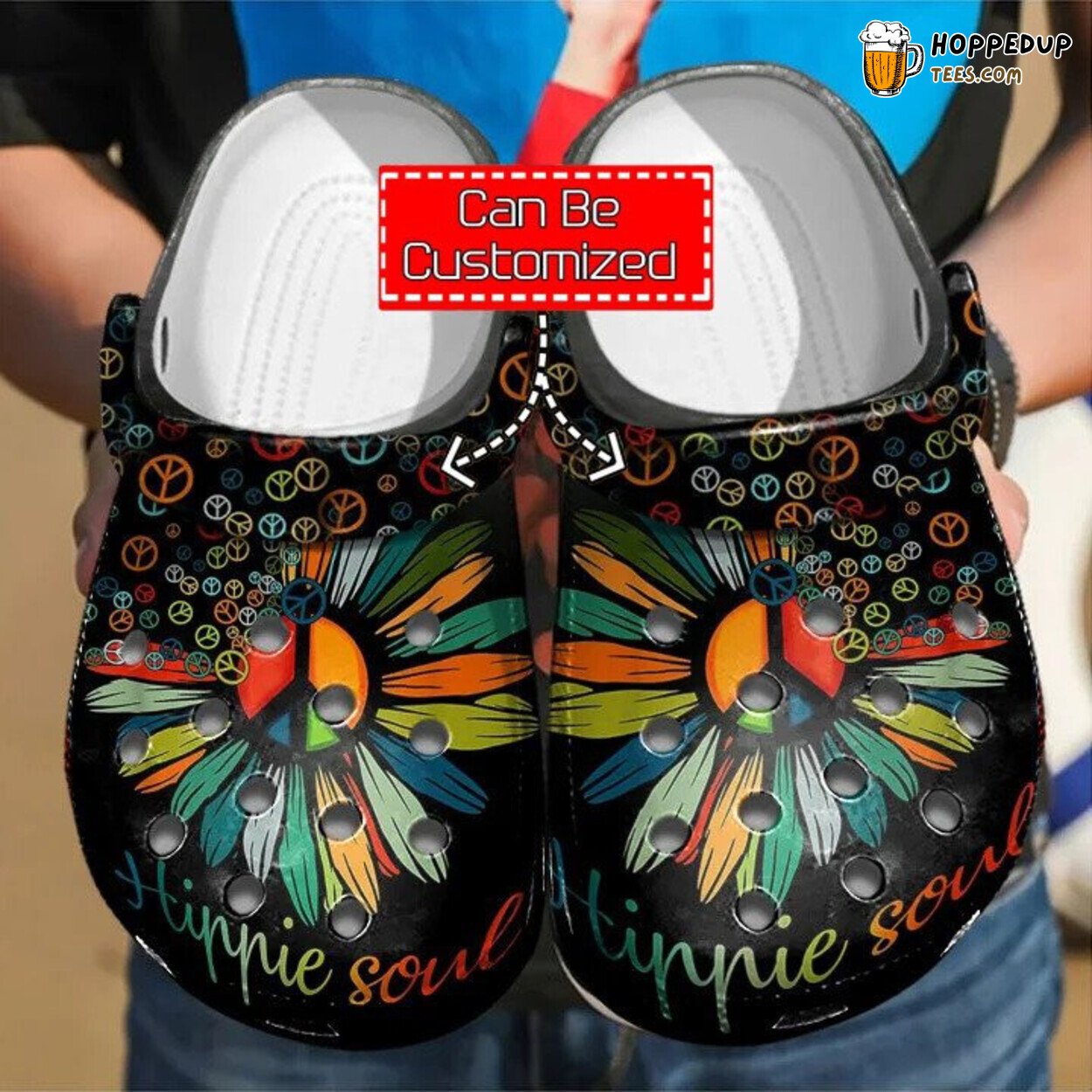 Hippie Soul Sunflower Custom Design Comfortable Clogs Vibrant Shoes