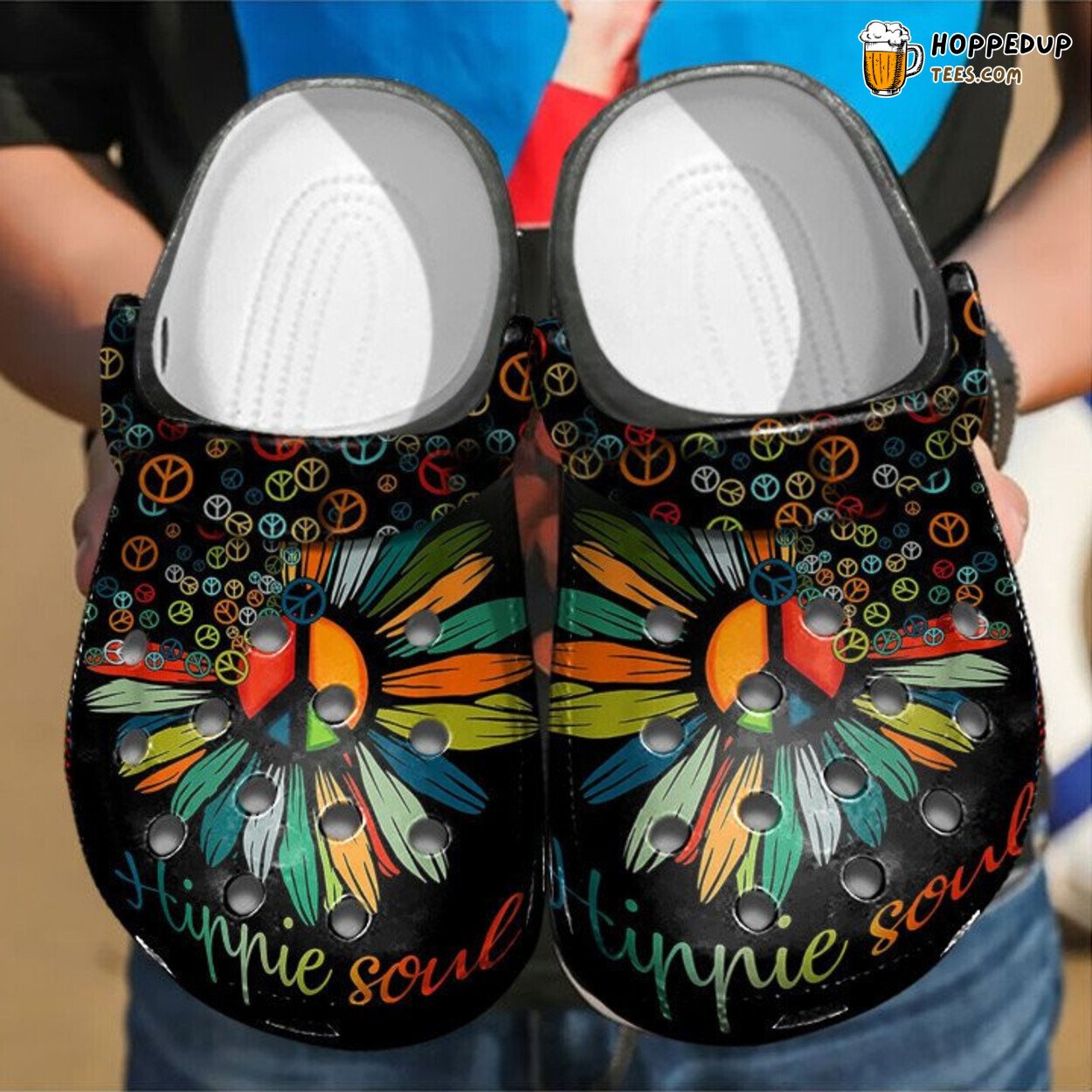 Hippie Soul Sunflower Design Clogs Birthday Holiday Gift Comfort Shoes