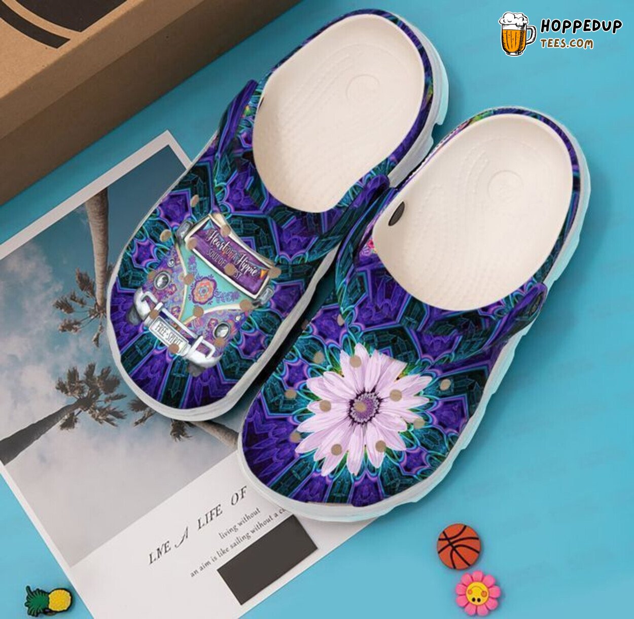 Hippie Soul Themed Classic Comfortable Clogs Shoes Unique Bohemian Inspired