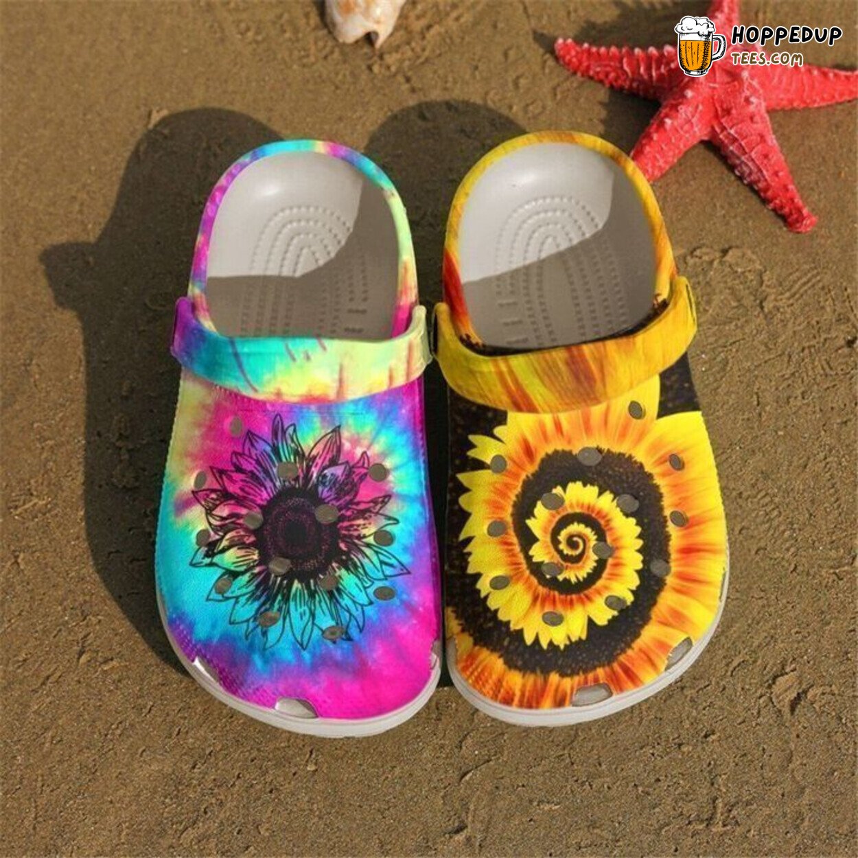Hippie Style Themed Classic Comfortable Clogs Shoes Unique Bohemian Inspired