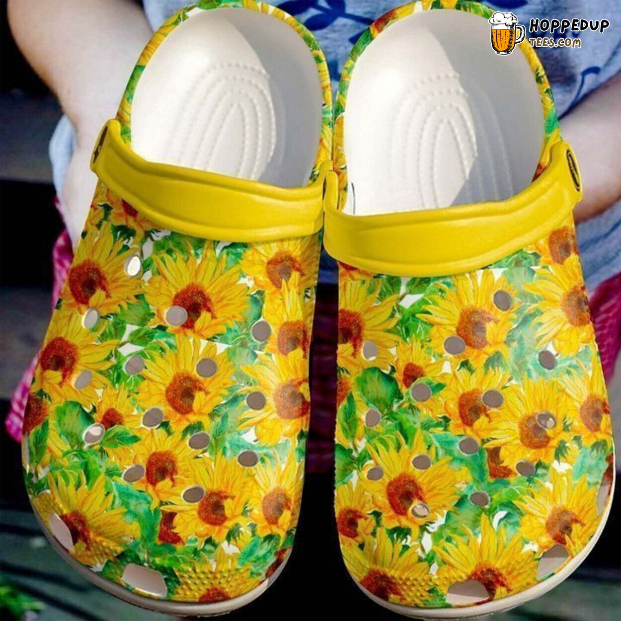 Hippie Sunflowers Classic Elegant Comfortable Clogs Shoes Design
