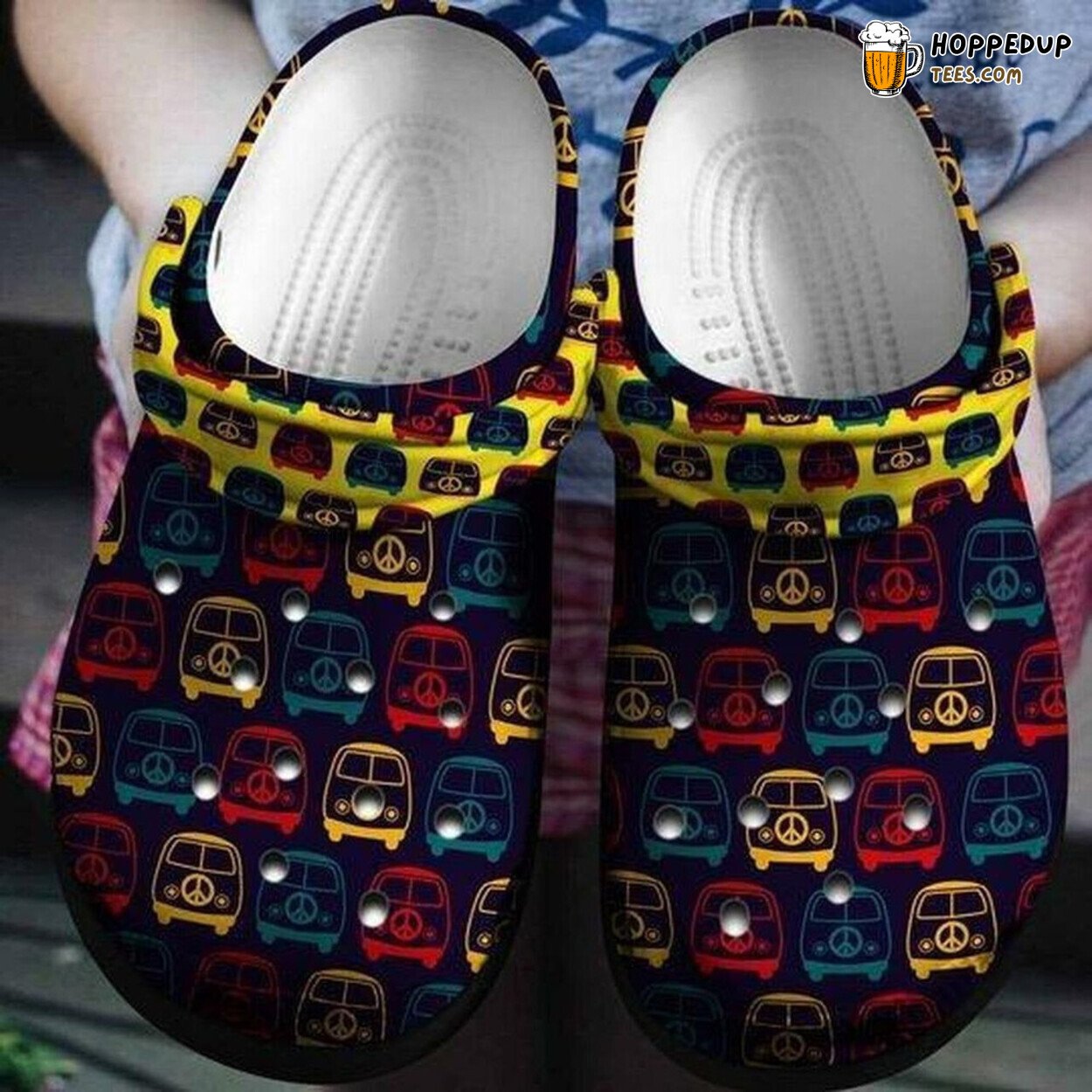 Hippie Vintage Mini Van Rubber Comfortable Unique Footwear Clogs