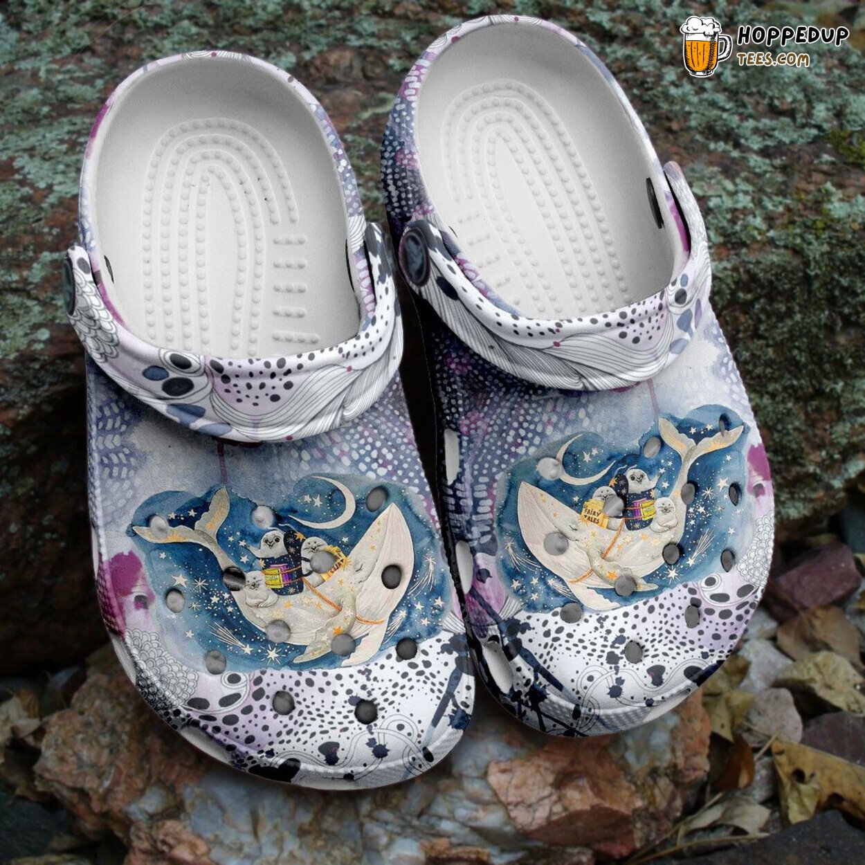 Hippie White Whale Baby Seal Magic Ocean Cartoon Sea Shoes Birthday Gift