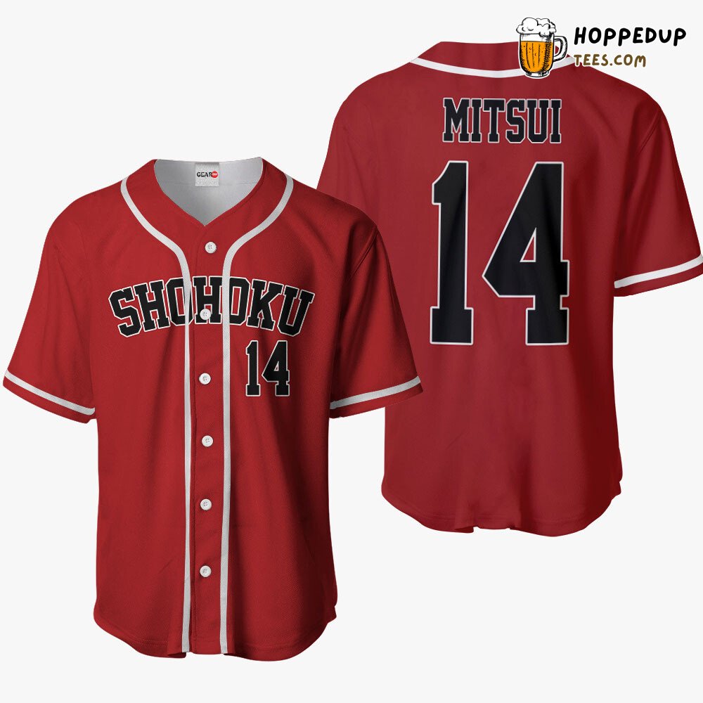 Hisashi Mitsui Anime Baseball Jersey Shirt Distinctive Unique Design