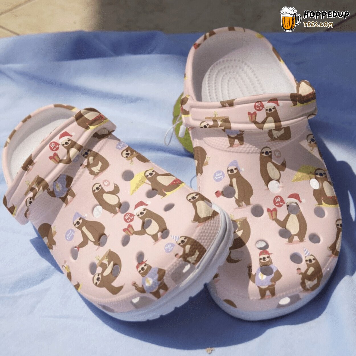 Hobby Sloth Read Eat Enjoy Themed Rubber Clog Shoes Comfy Footwear