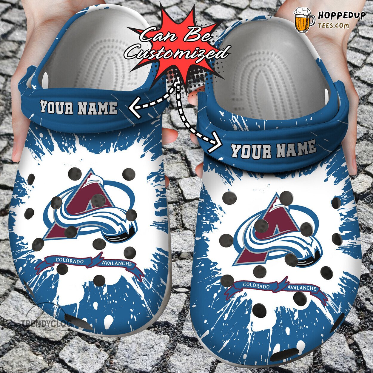 Hockey CAvalanche Team Personalized Comfortable Unique Clog Shoes