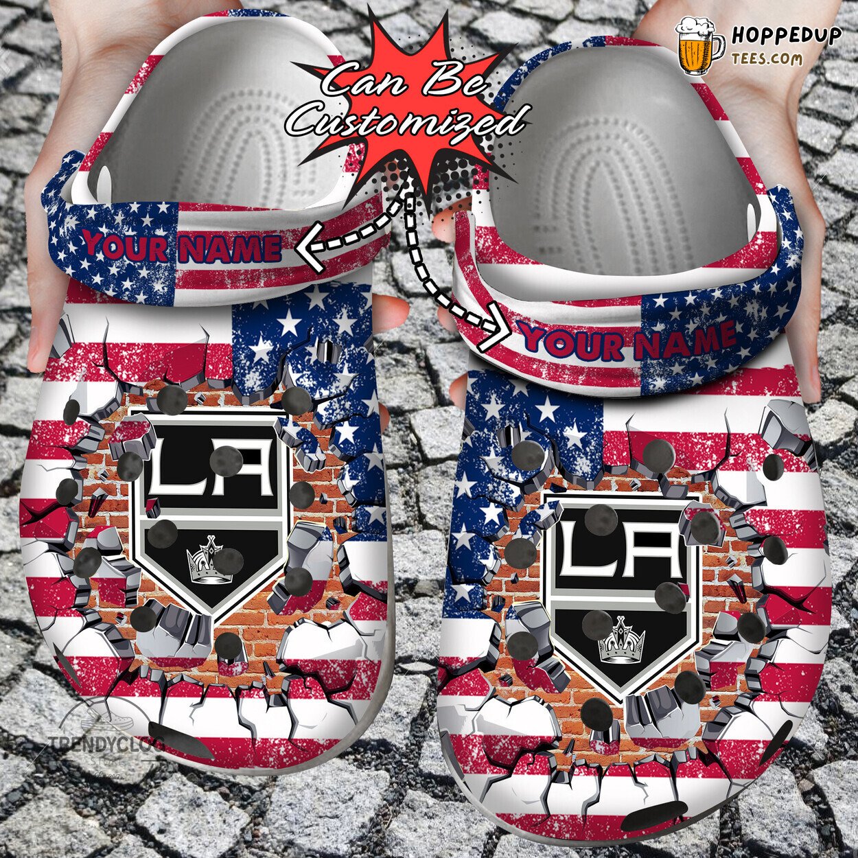 Hockey LA Kings Flag Wall Breaking Personalized Unique Clog Shoes
