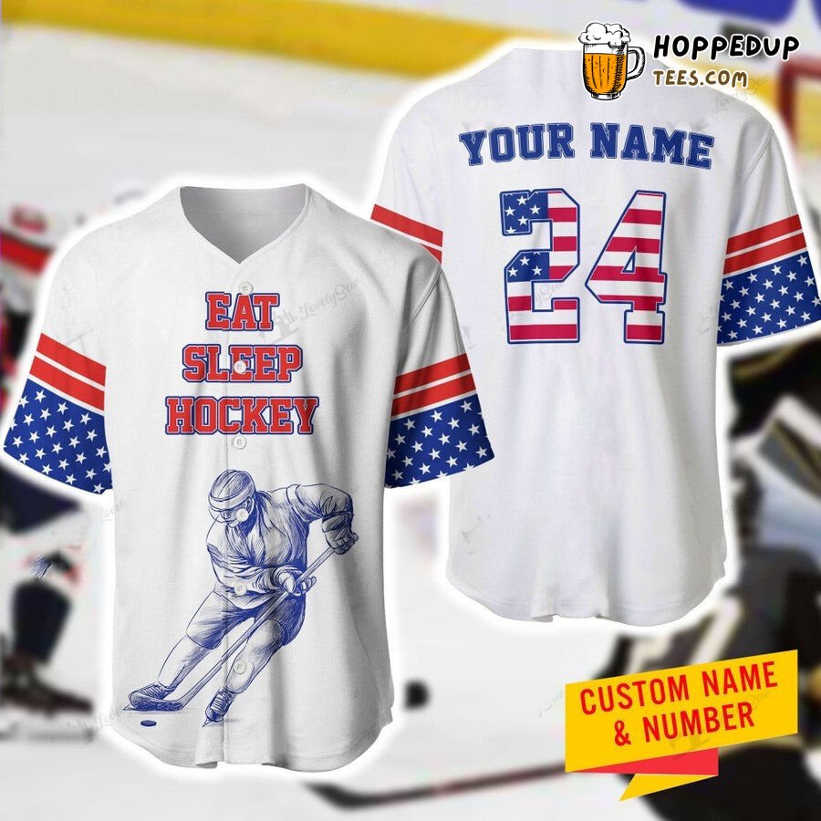 Hockey Life Personalized Player Number Unique Baseball Jersey Wear