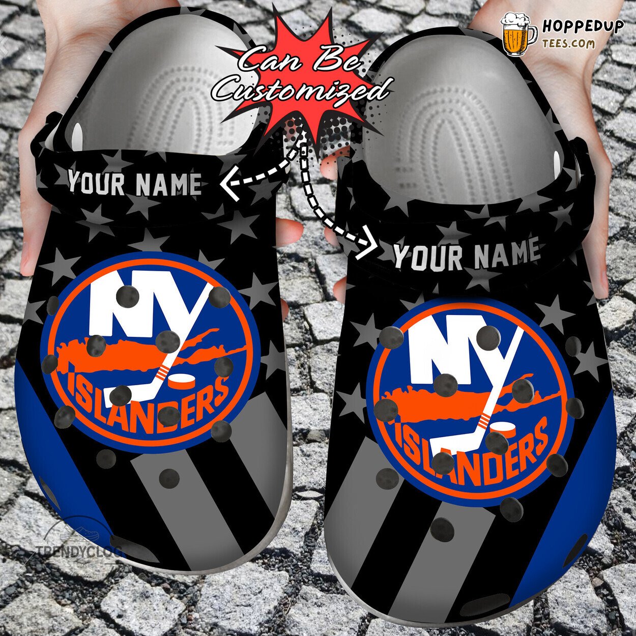 Hockey NY Islanders Star Flag Personalized Comfortable Unique Shoes