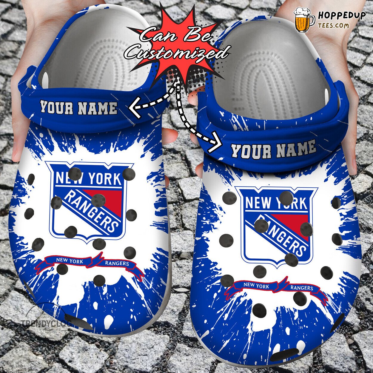 Hockey NY Rangers Team Personalized Comfortable Unique Clog Shoes