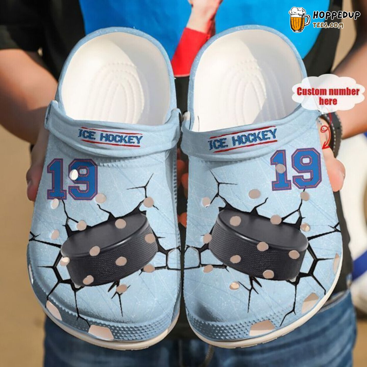 Hockey Personalized Ice Lover Themed Comfortable Clog Shoes Sports Fans
