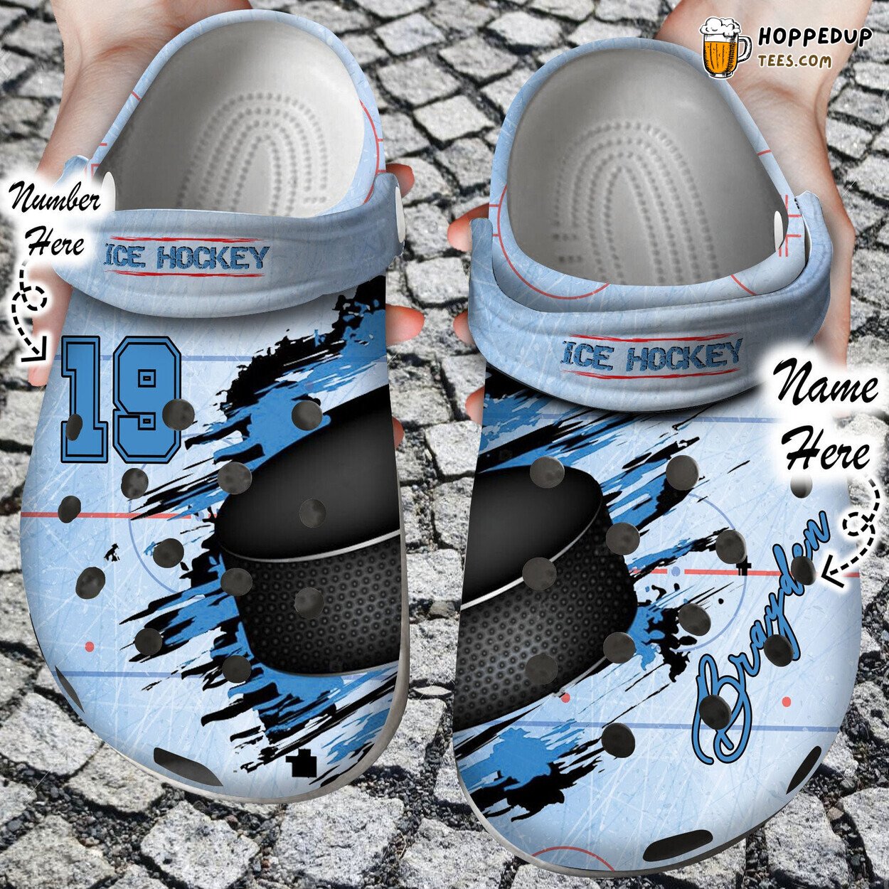 Hockey Personalized Lover Theme Comfortable Clogs Sports Inspired Shoes
