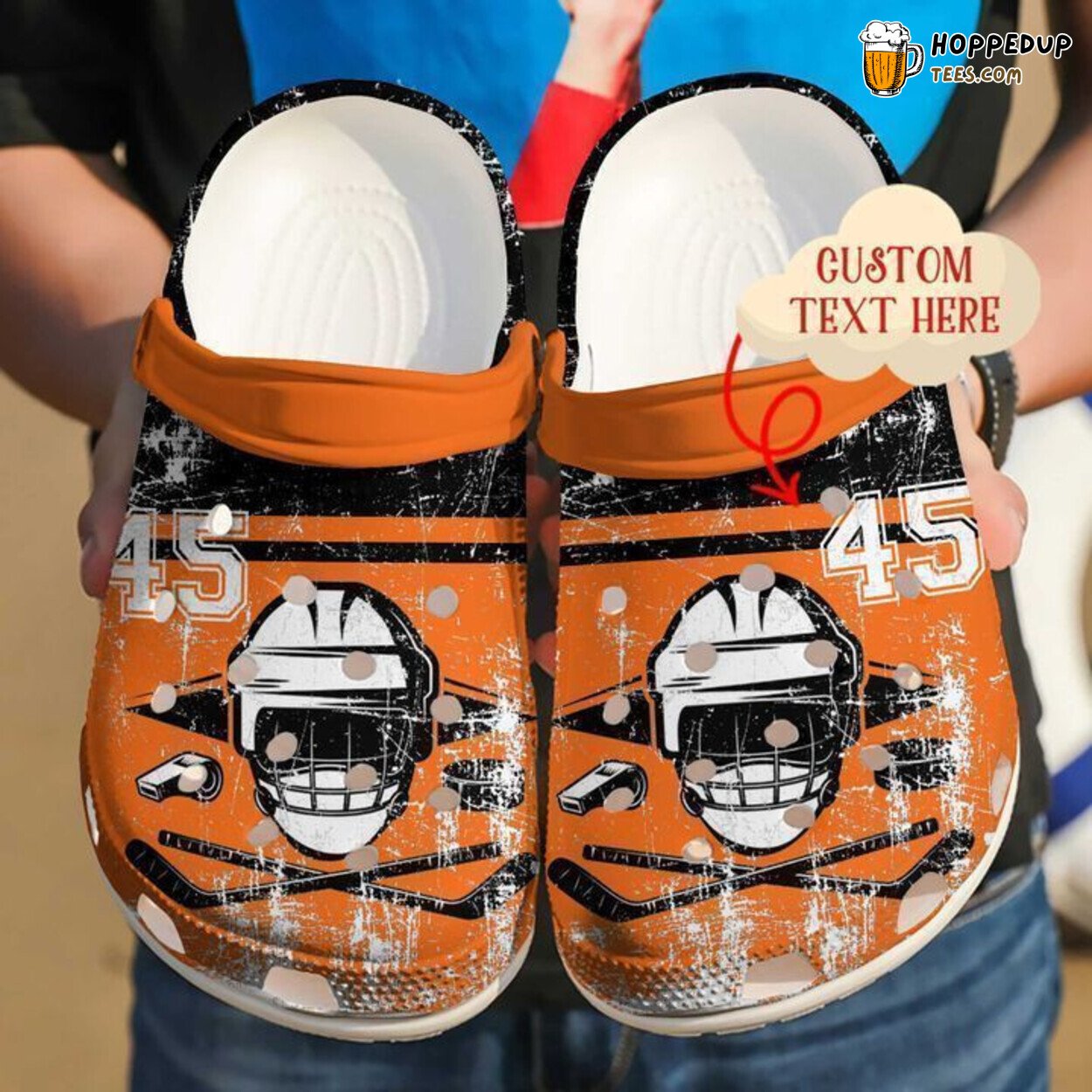 Hockey Personalized Lovers Design Clog Shoes Unique Sport Fan Footwear