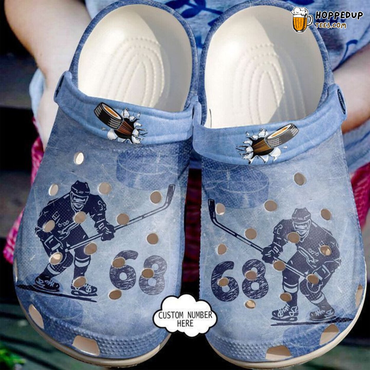 Hockey Personalized Player Theme Comfortable Clogs Athletic Inspired Shoes