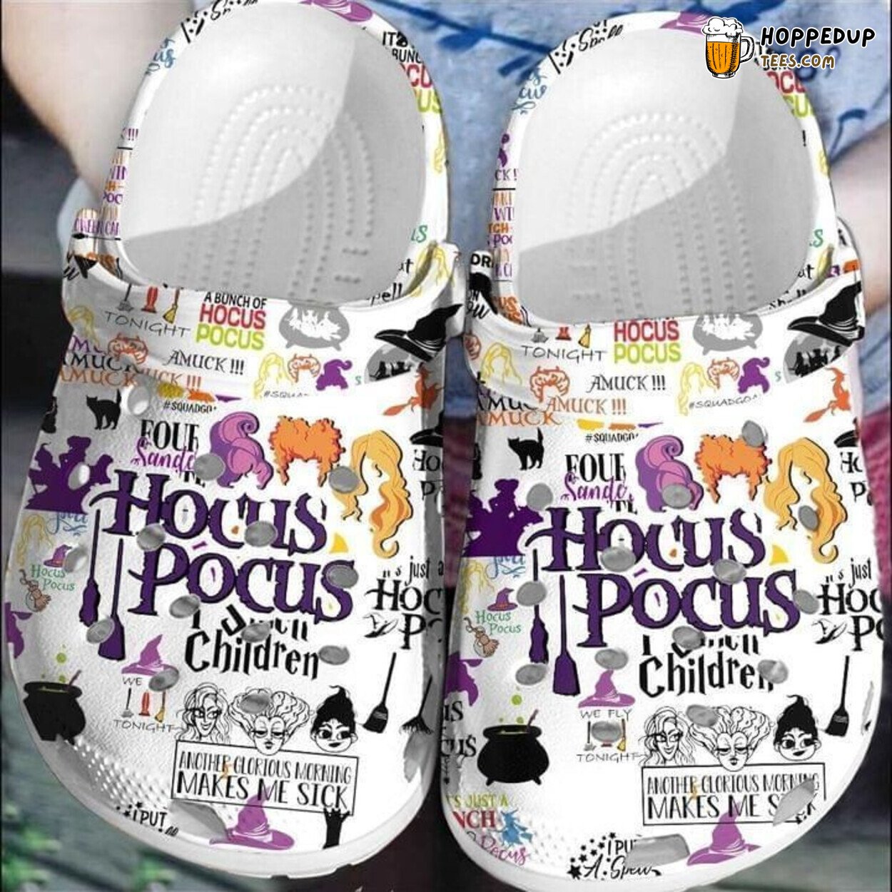 Hocus Pocus Halloween Classic Themed Comfortable Unique Clog Shoes
