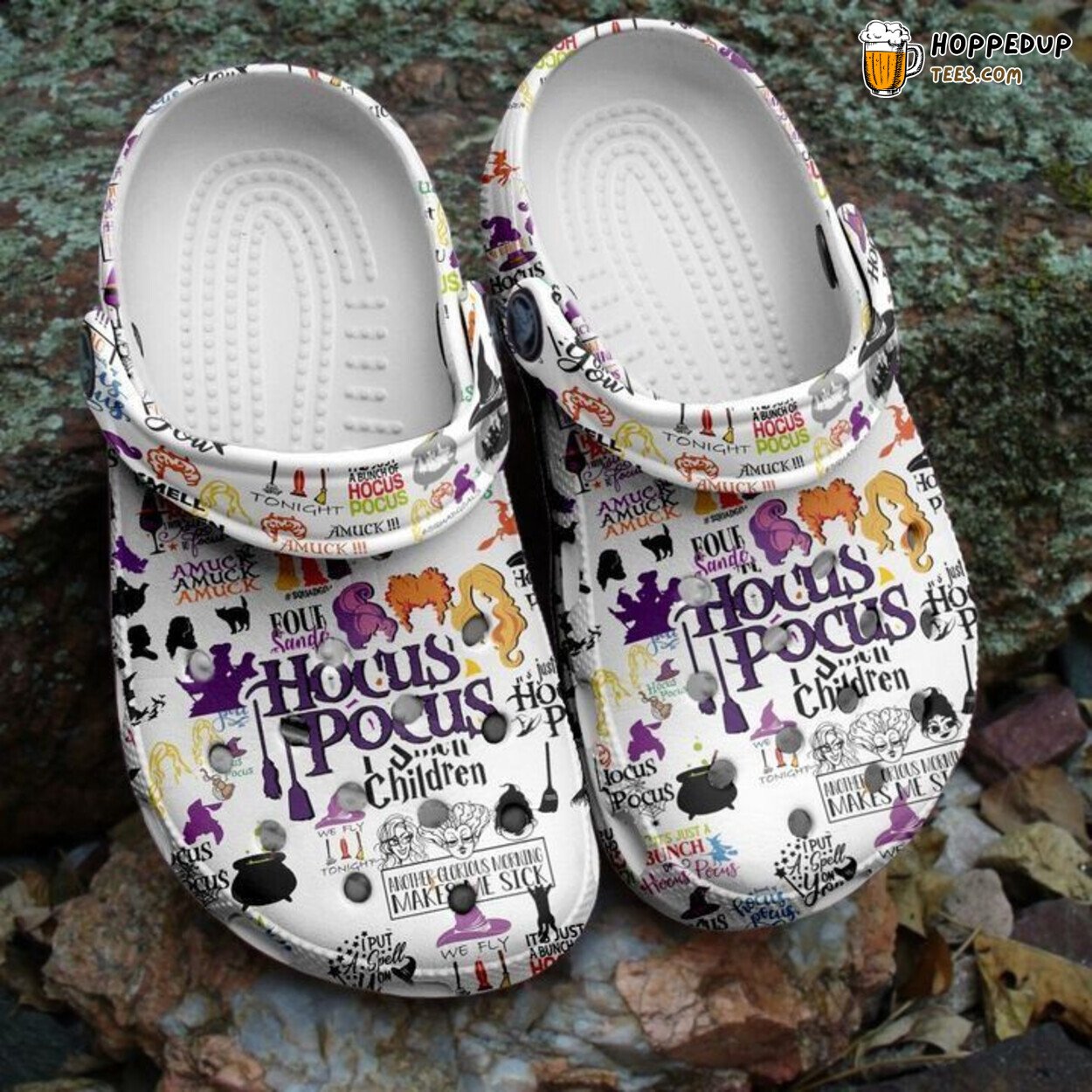 Hocus Pocus I Smell Children Halloween Themed Classic Clog Shoes Design