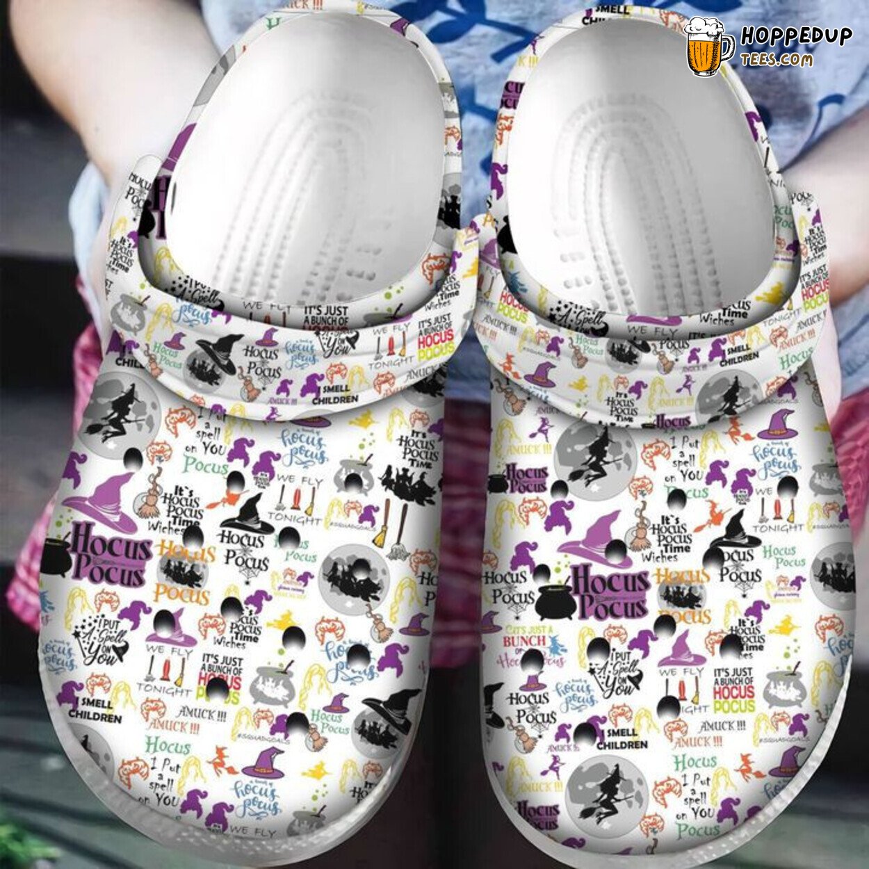 Hocus Pocus White Inspired Classic Comfortable Clogs Shoes Design