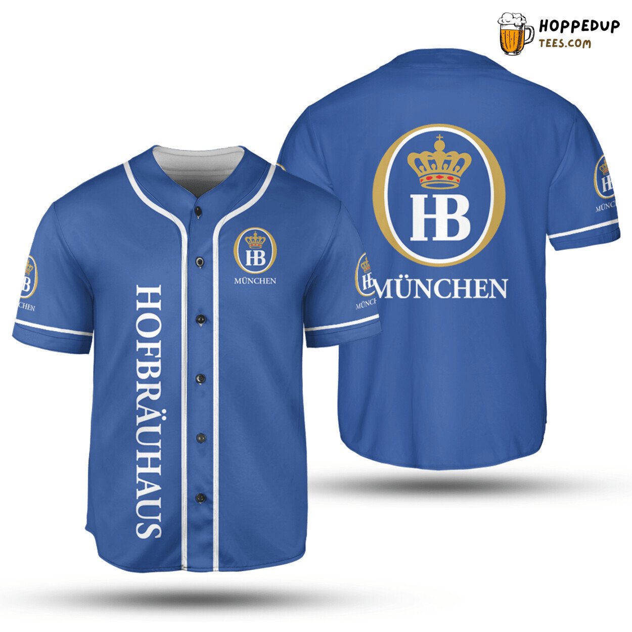 Hofbrauhaus Munchen Baseball Jersey Blue Unisex Jersey Shirt